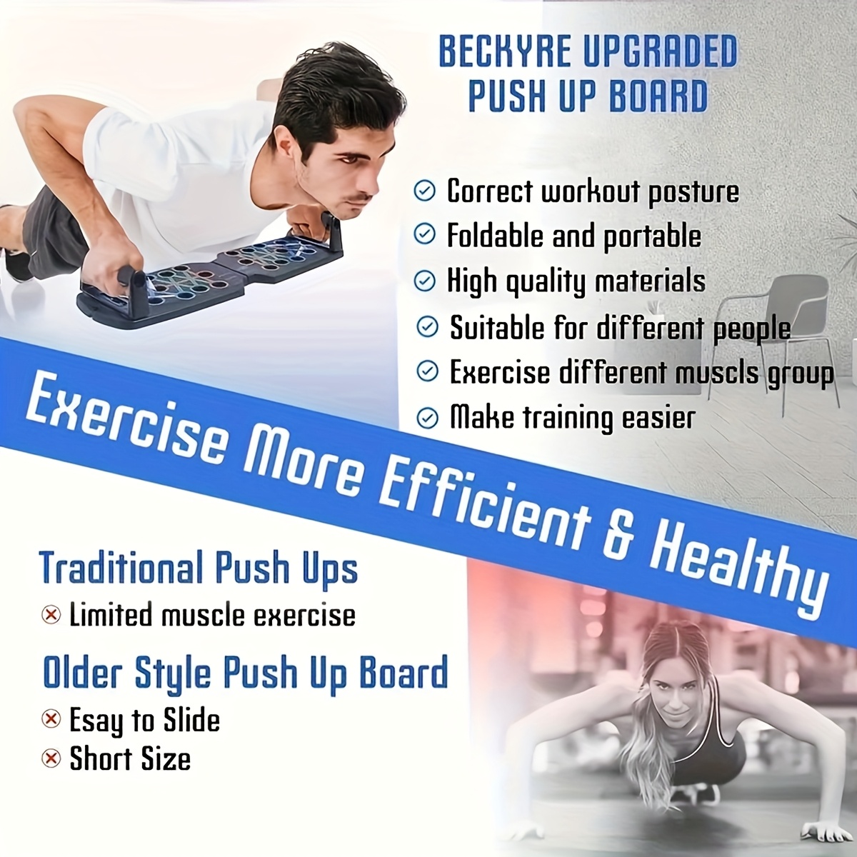 Prancha de Flexões com 28 Furo - Push Up Board avaliação e preço